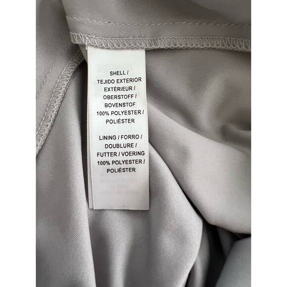 Adrianna Papell Platinum Size 10 Silver Beaded Tulle Bridesmaids Dress Formal - Picture 11 of 16